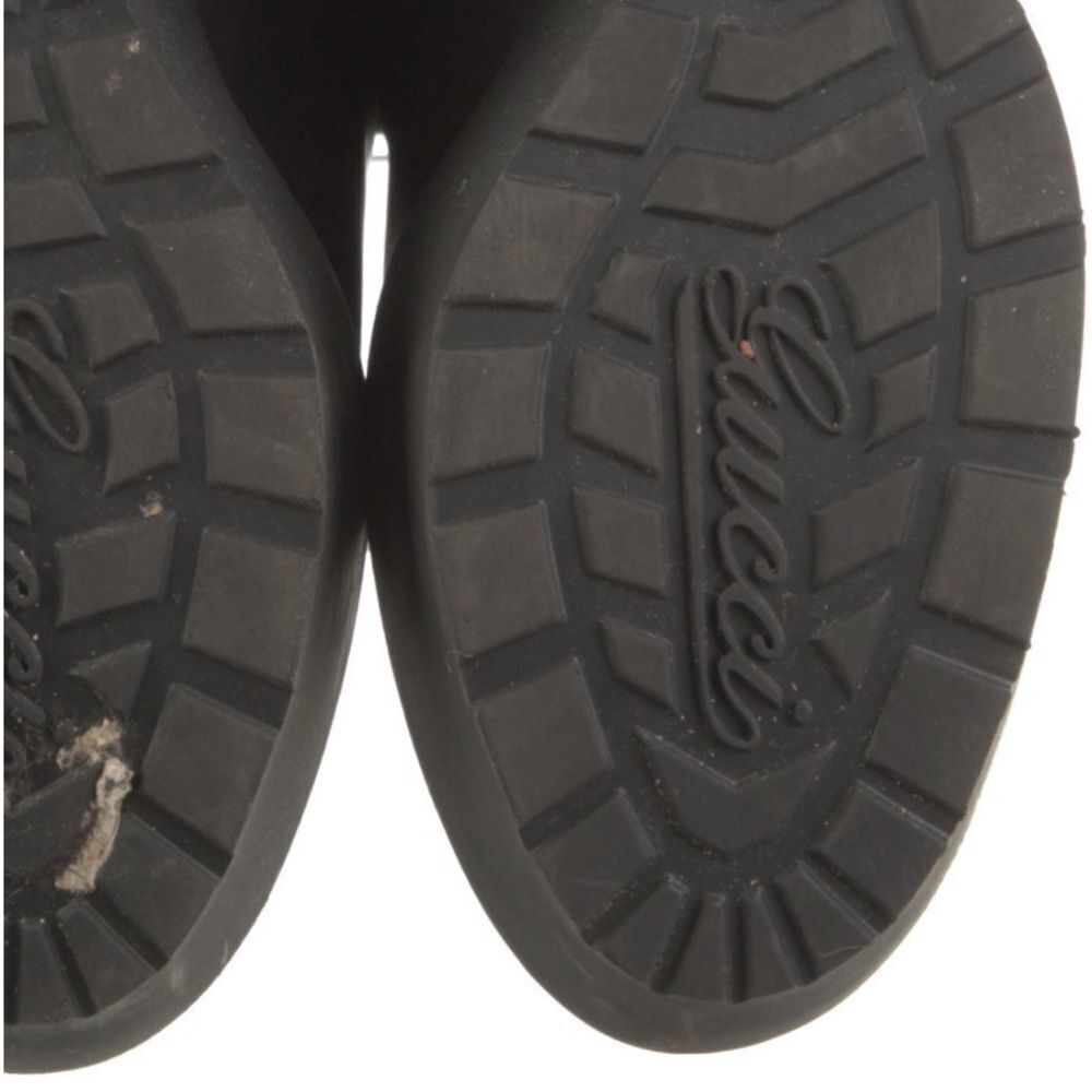 Gucci Black Wedge Boots with Knit Design - Picture 7 of 9